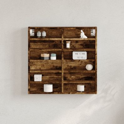 vidaXL Vitrinenschrank Räuchereiche 60x8,5x58 cm Holzwerkstoff