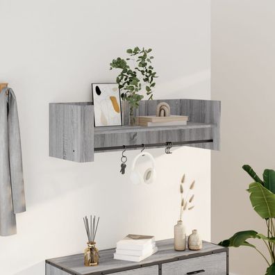 vidaXL Wandregal Grau Sonoma 100x35x30,5 cm Holzwerkstoff