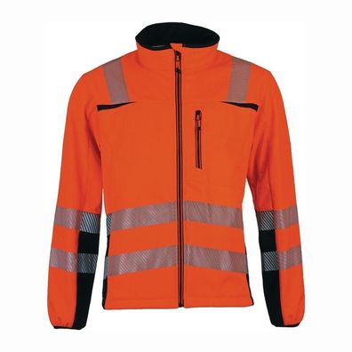 ASATEX Warnschutz-Softshelljacke Prevent® Trendline orange / schwarz Größe