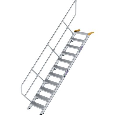 Günzburger Steigtechnik Treppe 45° Stufenbreite 600 mm 11 Stufen Aluminium