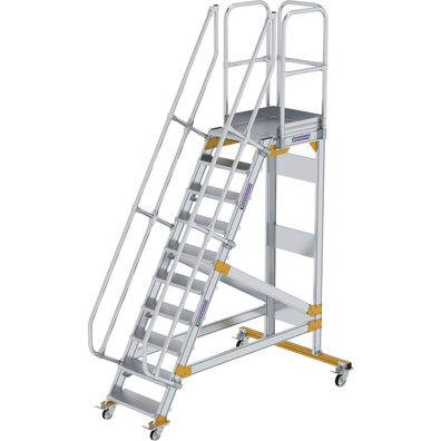 Günzburger Steigtechnik Plattformtreppe 60° fahrbar Stufenbreite 0,6 m 10 S