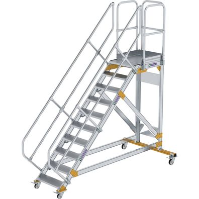 Günzburger Steigtechnik Plattformtreppe 45° fahrbar Stufenbreite 0,6 m 10 S