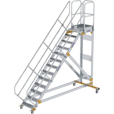 Günzburger Steigtechnik Plattformtreppe 45° fahrbar Stufenbreite 0,6 m 13 S