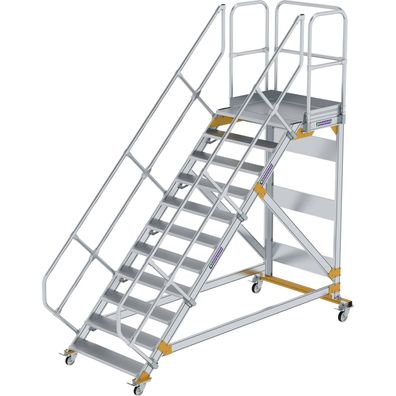 Günzburger Steigtechnik Plattformtreppe 45° fahrbar Stufenbreite 1 m 11 Stu