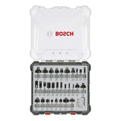 Bosch 30tlg. Mixed Fräser Set 6mm Schaft - 2607017474