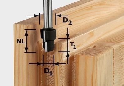 Festool Stufenfräser HW Schaft 12 mm HW D16,3/12,3/9,3 S12 - 492713