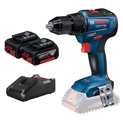 Bosch Akku-Bohrschrauber GSR 18V-55 / 2x 4,0 Ah Akku + Ladegerät