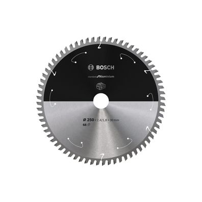 Bosch Kreissägeblatt Standard for Aluminium, 250 x 2,4/1,8 x 30, 68 Zähne