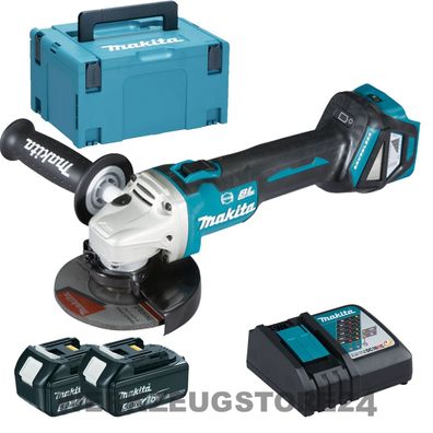 Makita DGA513RTJ Akku-Winkelschleifer Ø 125 mm 18 V / 2x 5,0 Akku + Ladeger