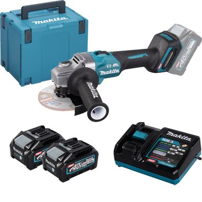 Makita GA005GM201 Akku-Winkelschleifer XGT Ø 125 mm 40 V max. / 2x 4,0 Ah A