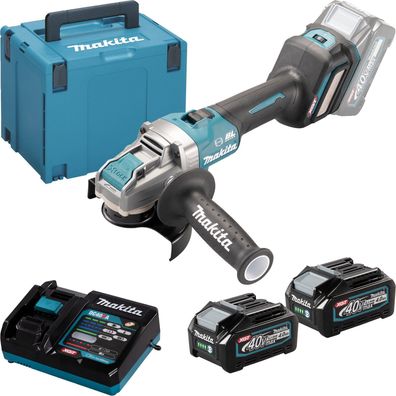 Makita GA041GM201 Akku-Winkelschleifer Ø 125 mm 40 V max. / 2x 4,0 Ah Akku