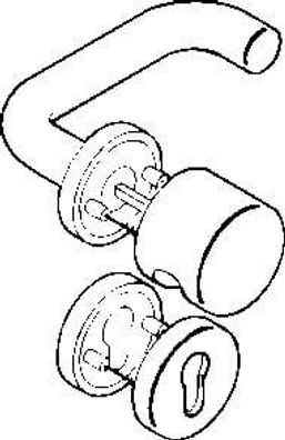 HEWI Rosettengrt.111PBR03.232 PA 98 ma PZ-PZ DIN L/R fl - 111PBR03.232 98