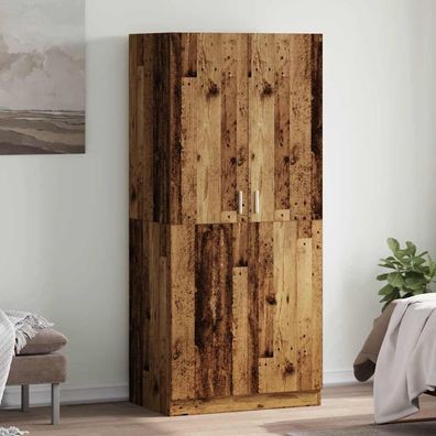 vidaXL Kleiderschrank Altholz-Optik 90x52x200 cm Holzwerkstoff