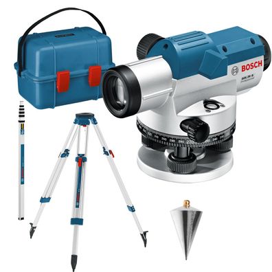 Bosch optisches Nivelliergerät GOL 26 G + Baustativ BT160 + Messlatte GR500