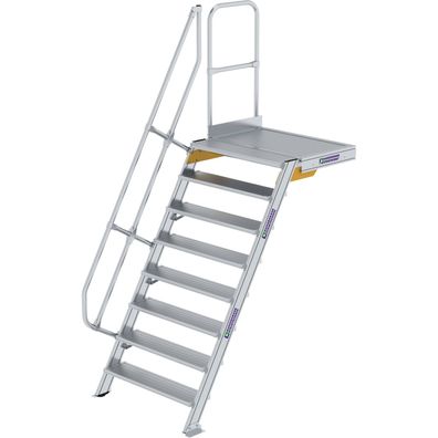 Günzburger Steigtechnik Treppe mit Plattform 60° Stufenbreite 1.000 mm 8 St