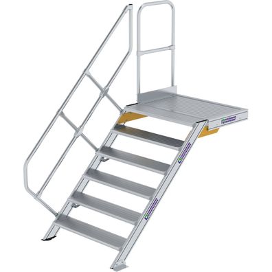 Günzburger Steigtechnik Treppe mit Plattform 45° Stufenbreite 1.000 mm 6 St