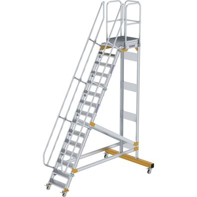 Günzburger Steigtechnik Plattformtreppe 60° fahrbar Stufenbreite 0,6 m 15 S