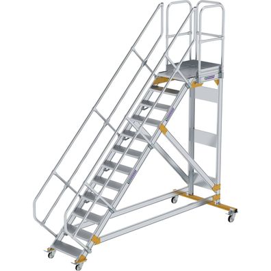 Günzburger Steigtechnik Plattformtreppe 45° fahrbar Stufenbreite 0,6 m 12 S