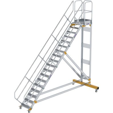 Günzburger Steigtechnik Plattformtreppe 45° fahrbar Stufenbreite 0,6 m 18 S