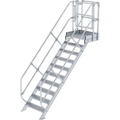 Günzburger Steigtechnik Treppen-Modul Aluminium geriffelt 10 Stufen - 63231