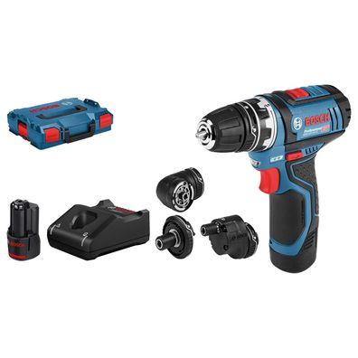 Bosch Akku-Bohrschrauber GSR 12V-15 FC FlexiClick / 2x 2,0 Ah Akku + Ladege