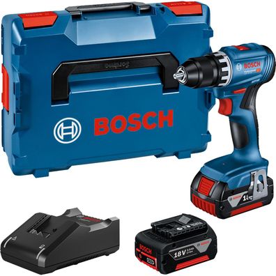 Bosch Akku-Bohrschrauber GSR 18V-45 2x 3,0 Ah Akku + Ladegerät in L-Boxx