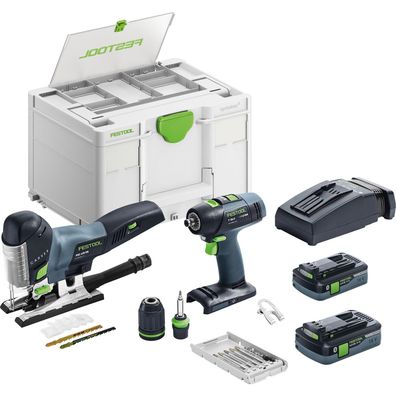 Festool Montageset Akku T 18 + 3/PSC 420 HPC I-Set / 2x 4,0 Ah Akku + Ladeger