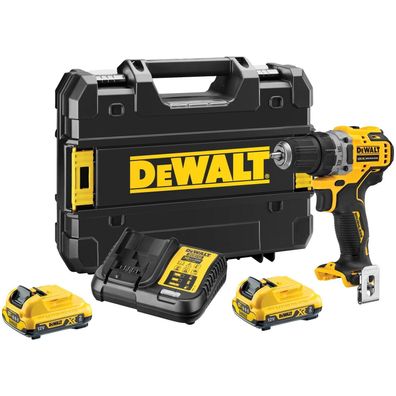 Dewalt DCD701D2 Akku-Bohrschrauber 12 V / 2x 2,0 Ah Akku + Ladegerät in T-S