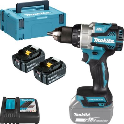 Makita DDF489RTJ Akku-Bohrschrauber 18 V / 2x 5,0 Ah Akku + Ladegerät im MA