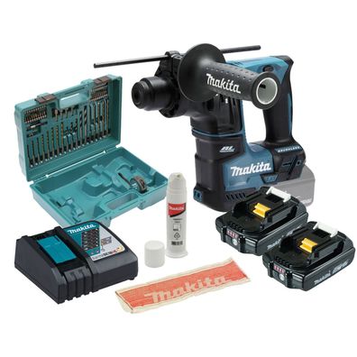 Makita DHR171RAX3 Akku-Bohrhammer 18V / 2x 2,0 Ah Akku + Ladegerät inkl. Zu