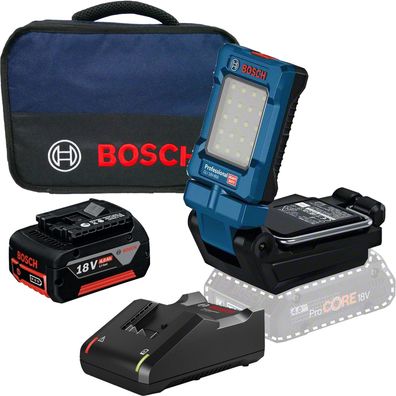 Bosch Akku-Leuchte GLI 18V-800 / 1x 4,0 Ah + GAL 18V-40 im Softbag