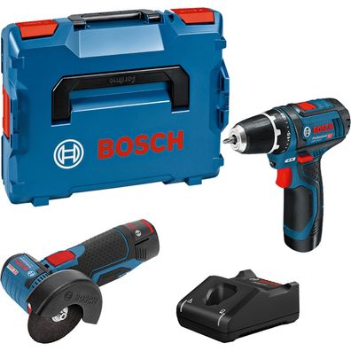 Bosch Combo Kit Set mit 2 12V-Werkzeugen GSR 12V-15 + GWS 12V-76 / 2x 2,0 A