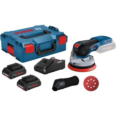 Bosch Akku-Exzenterschleifer GEX 18V-125 / 2x 4,0 Ah ProCORE18V Akku + Lade