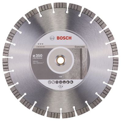 Bosch Diamanttrennscheibe Best for Concrete, 350 x 20,00 + 25,40 x 3,2 x 15 m