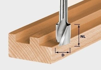 Festool Spiralnutfräser HW Schaft 8 mm HW Spi S8 D10/30 - 490980