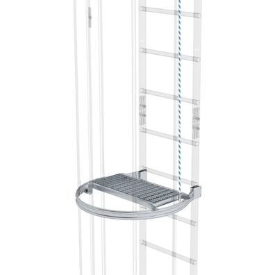 Günzburger Steigtechnik Zwischenplattform klappbar 600 x 300 mm Aluminium b