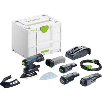 Festool Akku-Deltaschleifer DTSC 400 3,0 I-Set / 2x 3,0 Ah Akku + Ladegerät