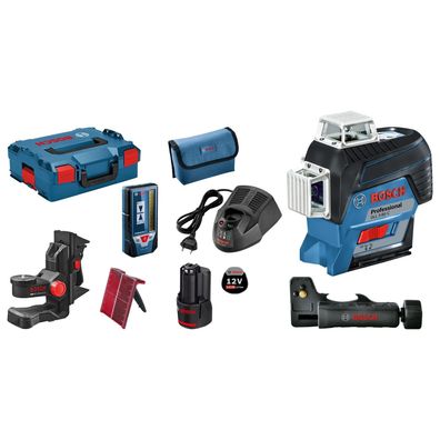 Bosch Linienlaser GLL 3-80 C 12 V / 1x 2,0 Ah Akku + Ladegerät inkl. Zubehö