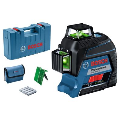 Bosch Linienlaser GLL 3-80 G 1,5 V / 4x Batterien inkl. Zubehör in Koffer