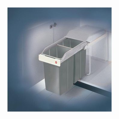 Hailo Abfallsammler Multi-Box 2 x 15 l B260xT510xH460mm grau - 3659-001