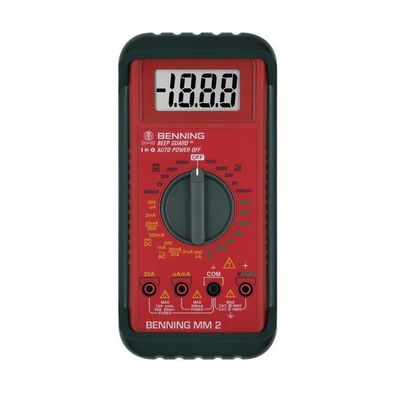 Benning Multimeter MM 2 0,1 mV-750 V AC, 0,1 mV-1000 V DC - MM II 044028