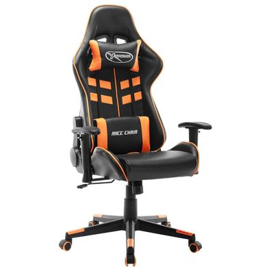 vidaXL Gaming-Stuhl Schwarz und Orange Kunstleder