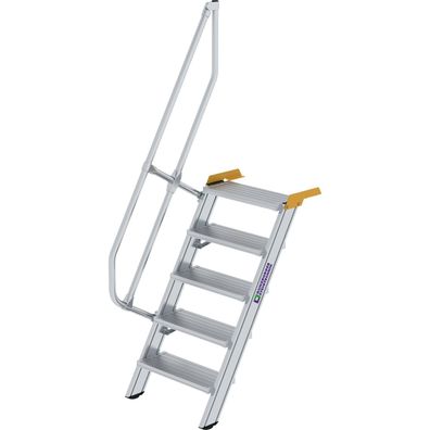 Günzburger Steigtechnik Treppe 60° Stufenbreite 600 mm 5 Stufen Aluminium g