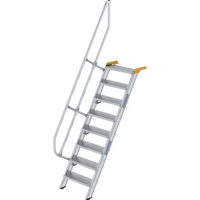 Günzburger Steigtechnik Treppe 60° Stufenbreite 600 mm 8 Stufen Aluminium g