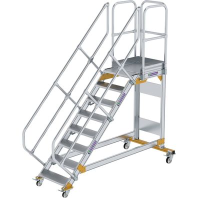 Günzburger Steigtechnik Plattformtreppe 45° fahrbar Stufenbreite 0,6 m 8 St