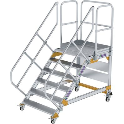 Günzburger Steigtechnik Plattformtreppe 45° fahrbar Stufenbreite 1 m 6 Stuf