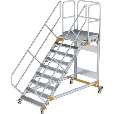 Günzburger Steigtechnik Plattformtreppe 45° fahrbar Stufenbreite 1 m 9 Stuf