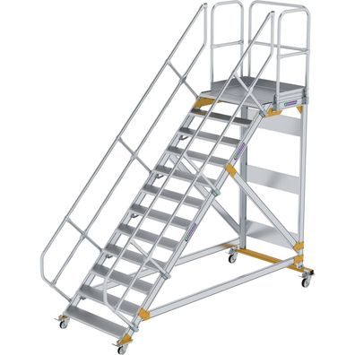 Günzburger Steigtechnik Plattformtreppe 45° fahrbar Stufenbreite 1 m 12 Stu