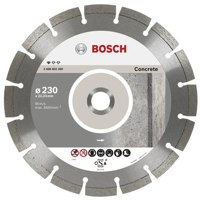 Bosch 10x Diamanttrennscheibe Standard for Concrete, 230 x 22,23 x 2,3 x 10