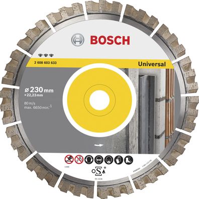 Bosch Diamanttrennscheibe Best for Universal, 300 x 25,40 x 2,8 x 15 mm -26